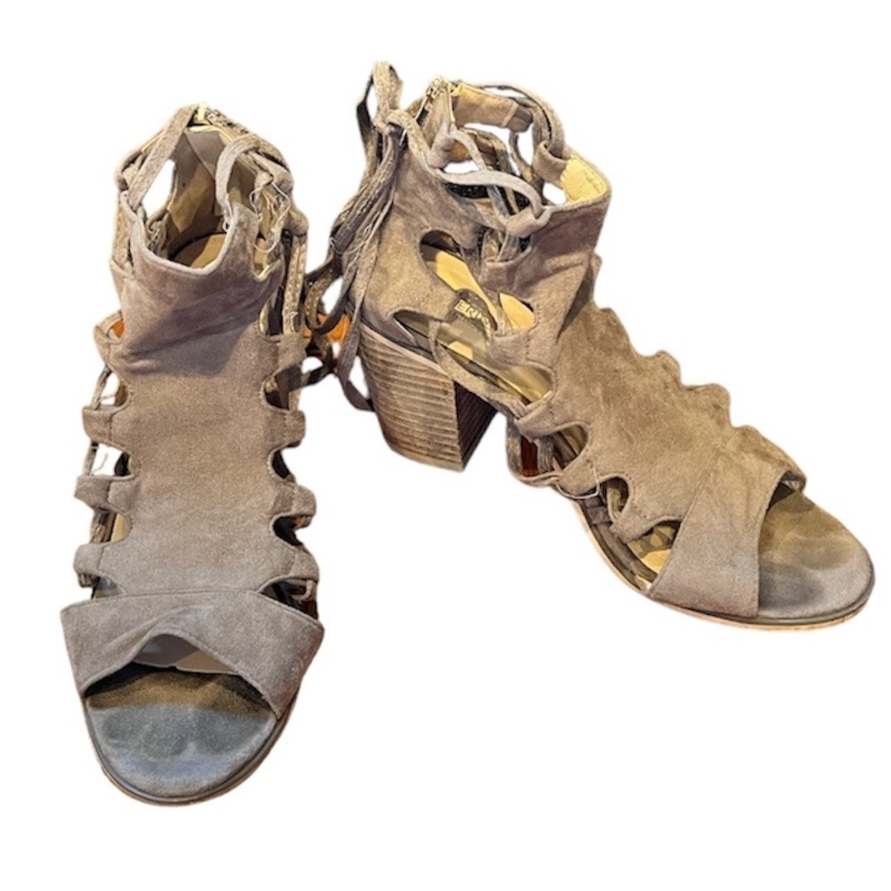 Catherine Malandrino Lace-Up Block Heels